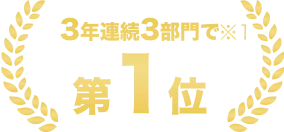 3年連続3部門で第1位
