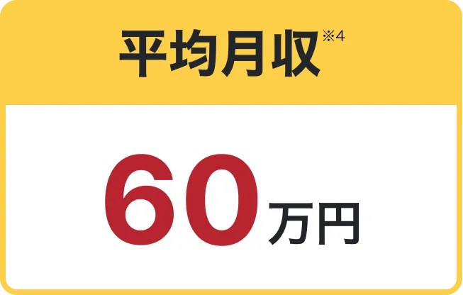 平均月収60万円