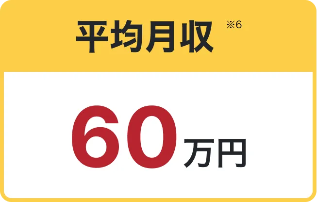 平均月収60万円