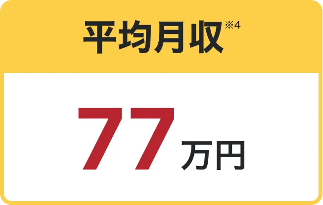 平均月収77万円
